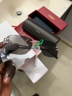Cartier Rimless Sunglasses - Black Smoke Lenses